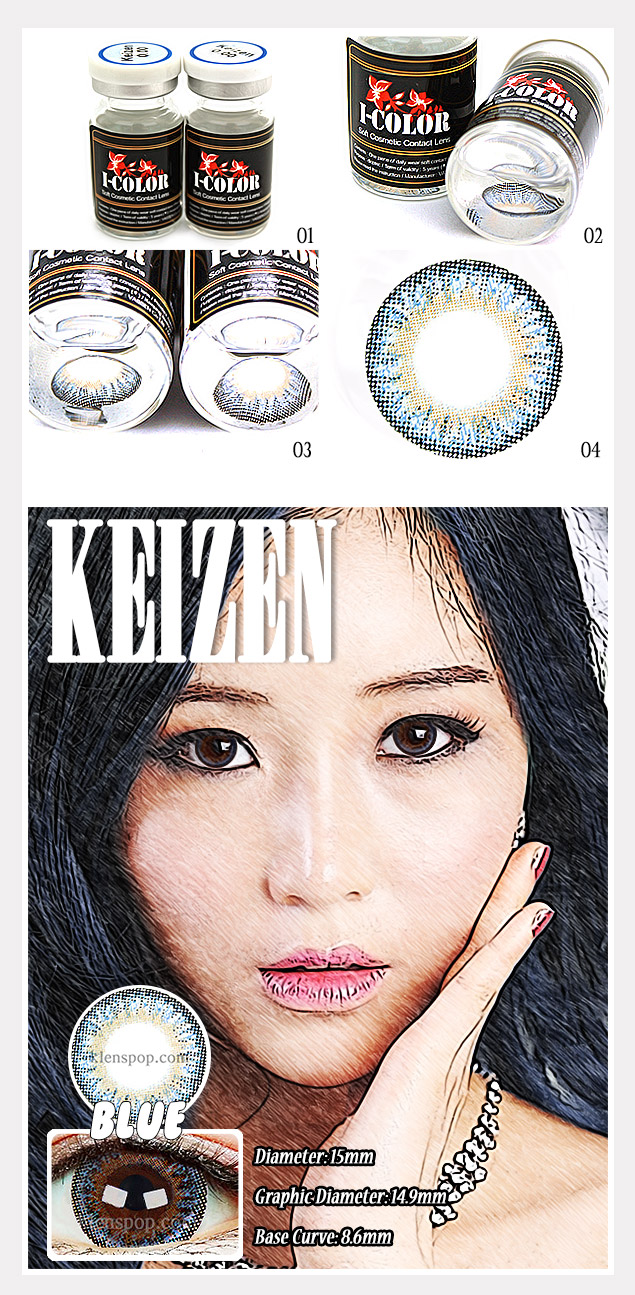 Description image of Keizen Blue Circle Lenses